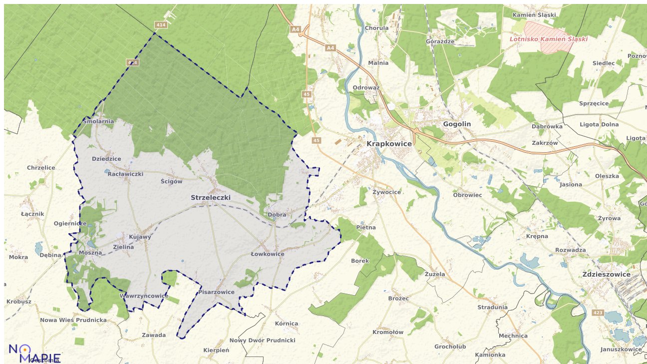 Mapa uzbrojenia terenu Strzeleczek